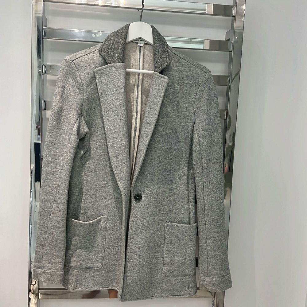Grey fabric blazer